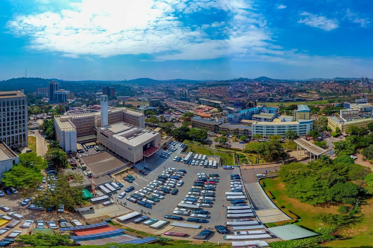 Kampala city centre from above